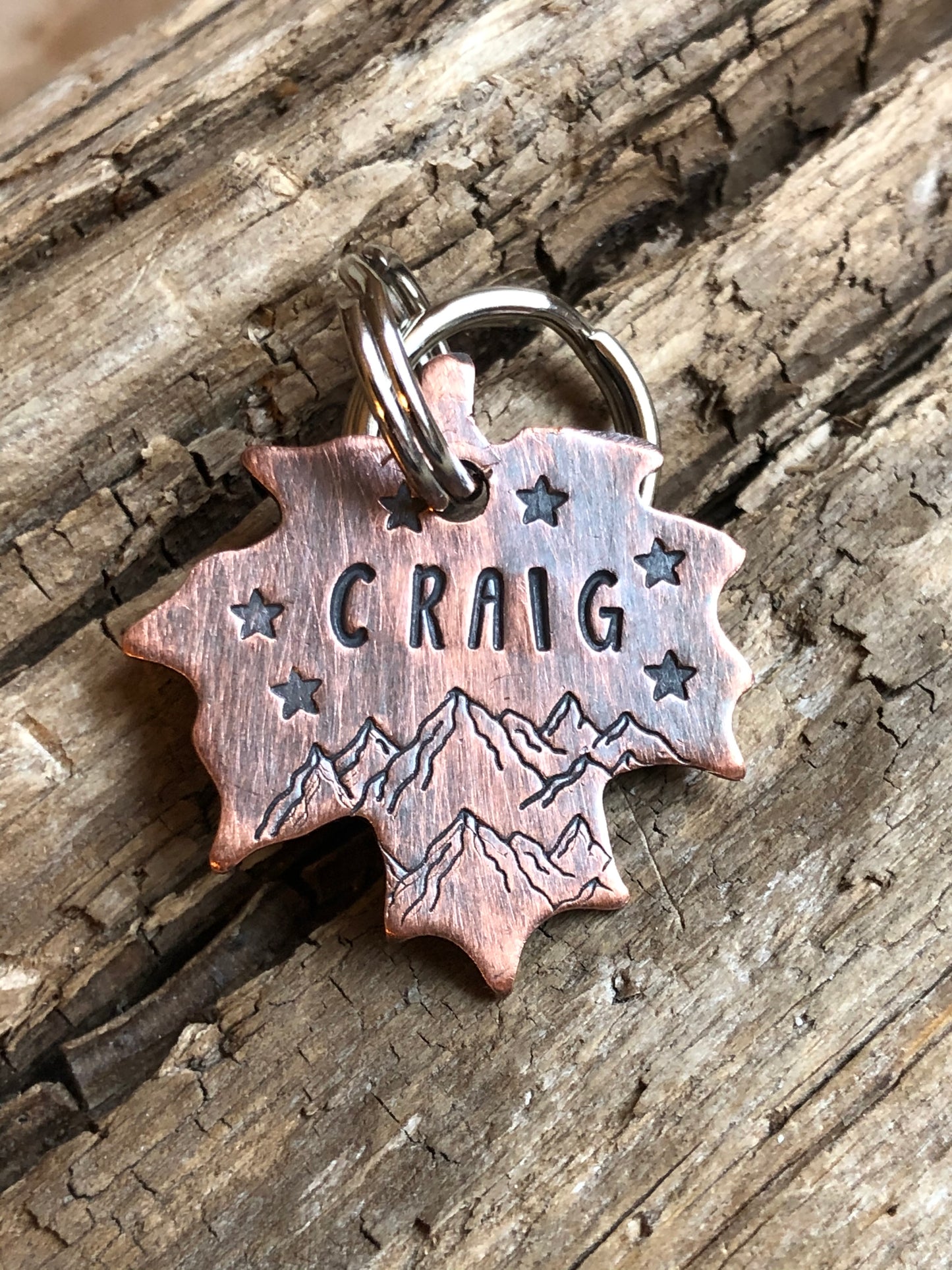 Maple Leaf with Mountains