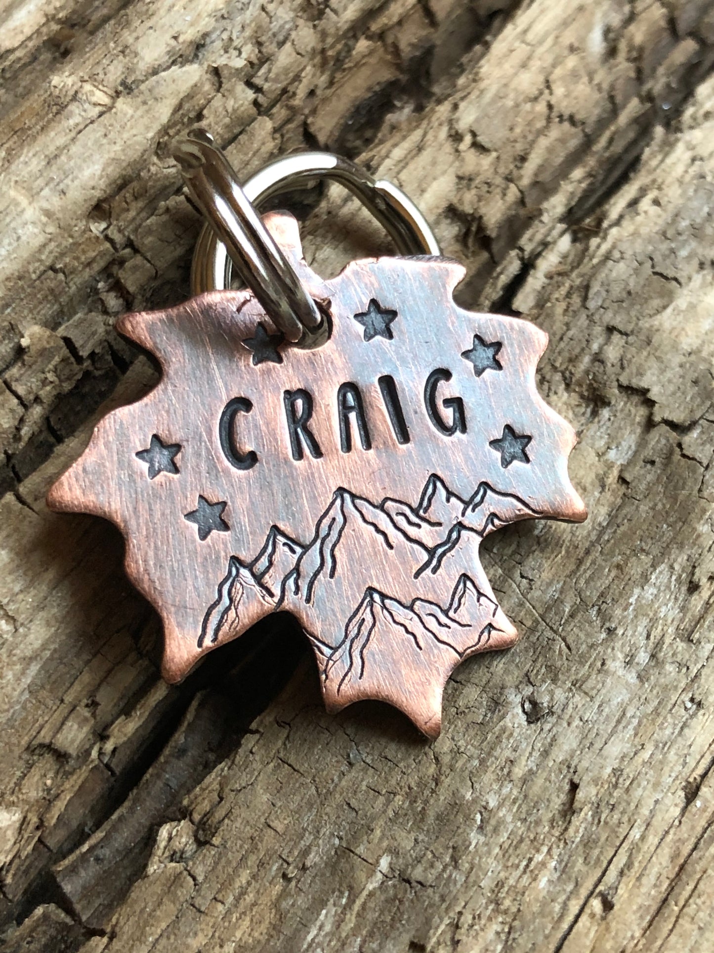 Maple Leaf with Mountains