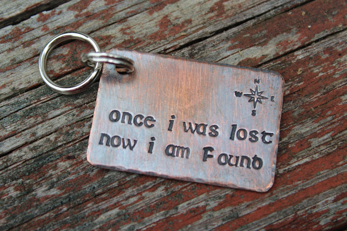 Custom Hand Stamped Dog ID Tag, Personalized Dog Tag, Tag for Large Dog, Copper Dog Tag, Aluminum Pet ID Tag