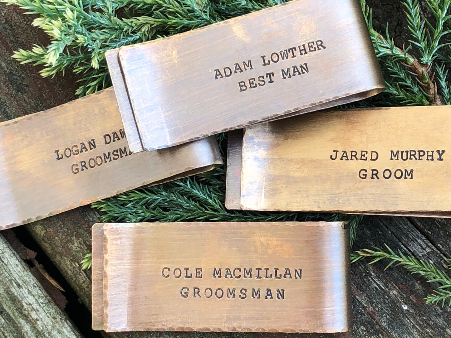 Custom Money Clips for Anniversary - 7th Anniversary Gift - Personalized - Hand Crafted Money Clip in Bronze or Copper - 8th Anniversary