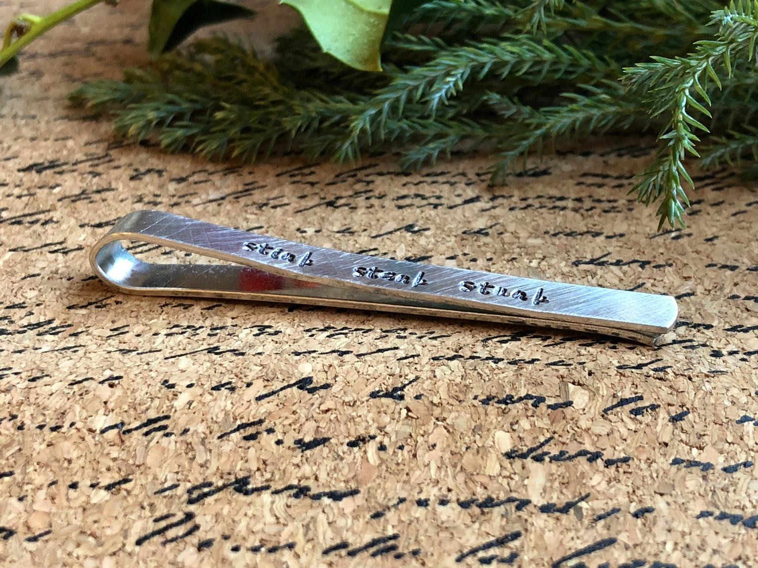 Christmas Gift Tie Clip, Holiday Party Tie Bar, Christmas Tie Bar, Merry Christmas Tie Clip, Grinch Themed Tie Bar, Stink Stank Stunk, Gift