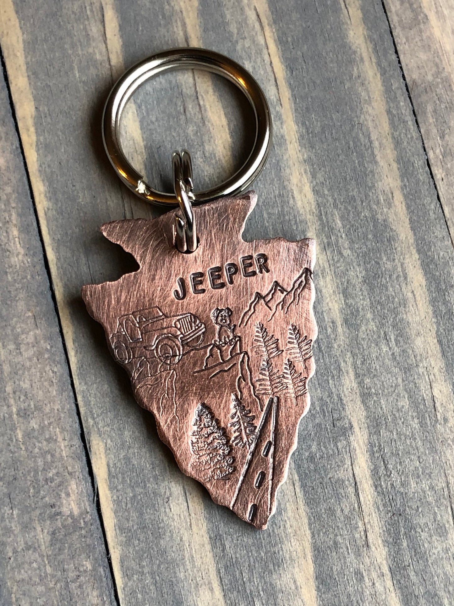 Custom Arrowhead Dog Tag, Hand Stamped Pet ID, Personalized Dog Tag for Dog, Arrowhead Dog Tag, Adventure Jeep Dog Tag