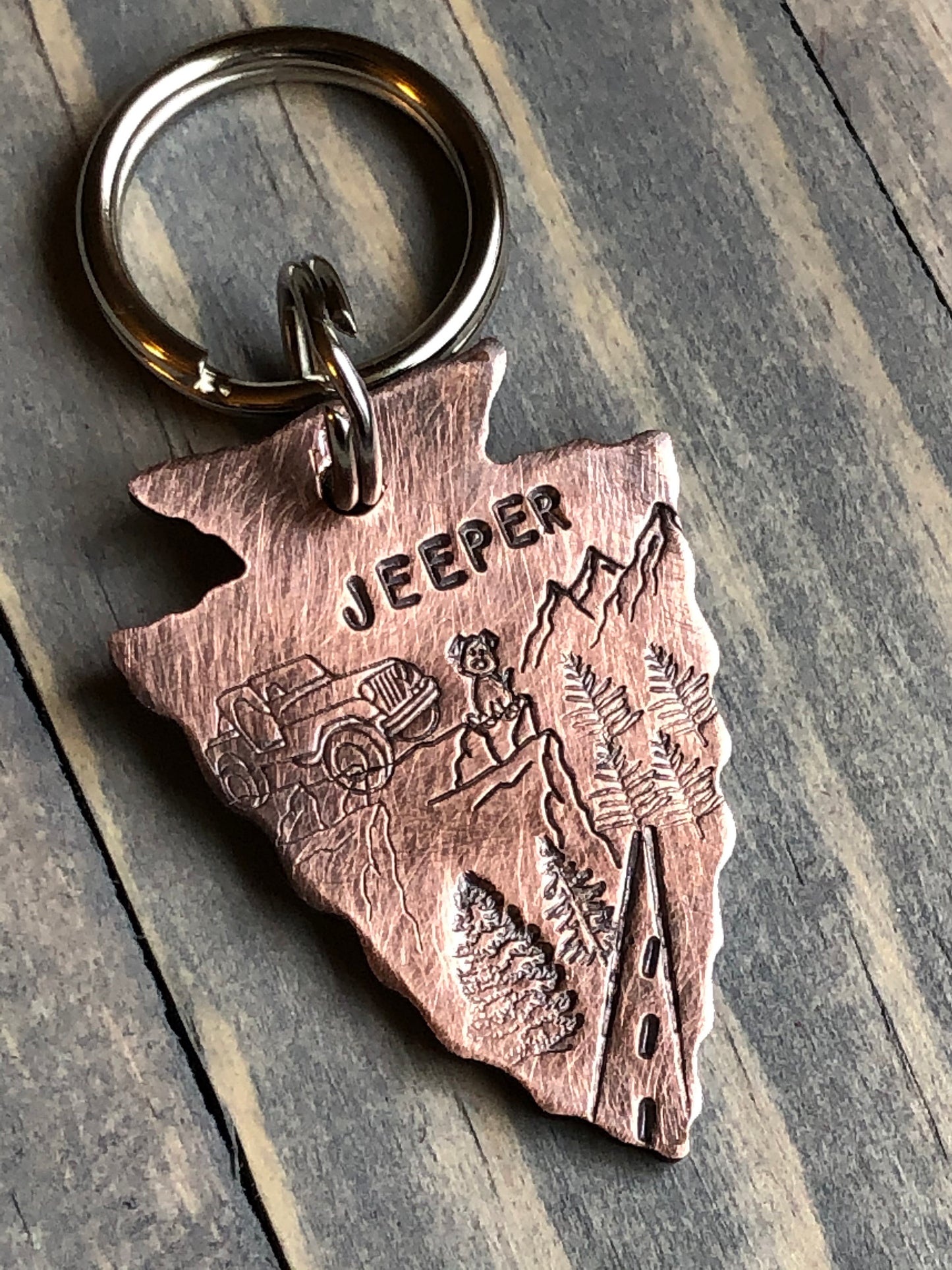 Custom Arrowhead Dog Tag, Hand Stamped Pet ID, Personalized Dog Tag for Dog, Arrowhead Dog Tag, Adventure Jeep Dog Tag