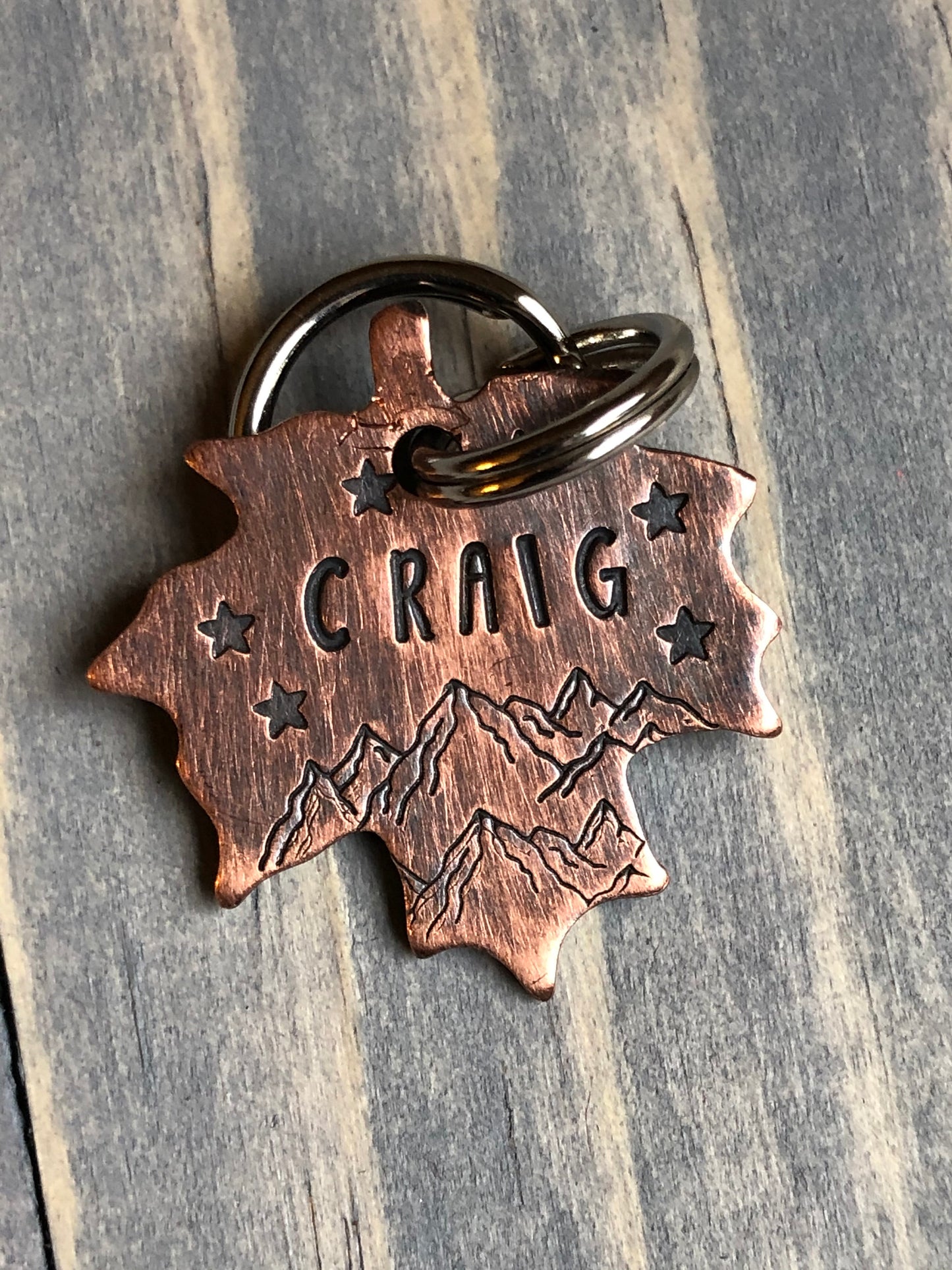 Custom Maple Leaf Dog Tag, Hand Stamped Pet ID, Personalized Dog Tag for Small Dog, Leaf Dog Tag, Botanical Dog Tag
