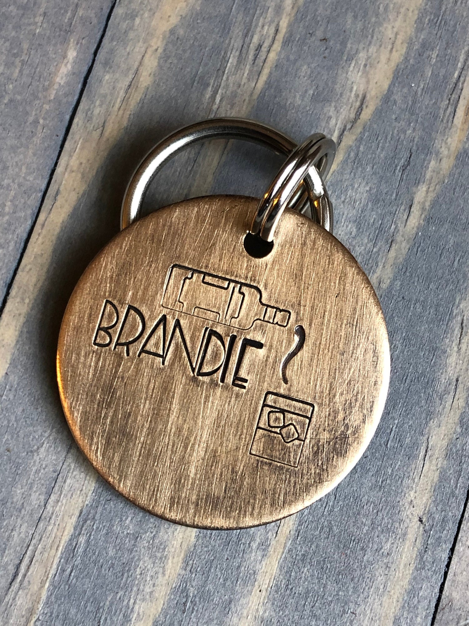 Name Tag for Dog, Hand Stamped Pet ID Tag, Whiskey, Personalized Dog Tag for Dog, Cute Dog Tag, Simple Dog Tag