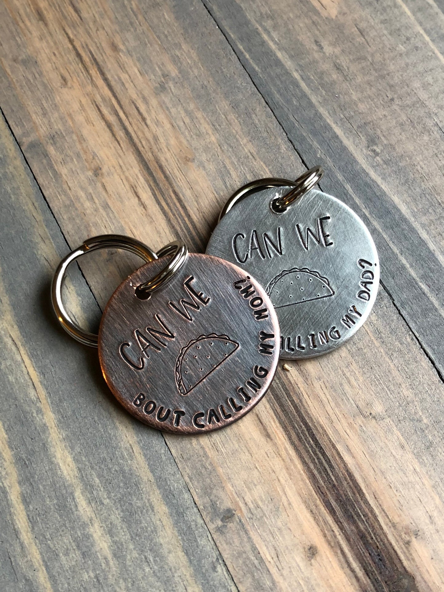 Name Tag for Dog, Hand Stamped Pet ID Tag, Taco, Personalized Dog Tag for Dog, Funny Dog Tag, Taco Tuesday Dog Tag
