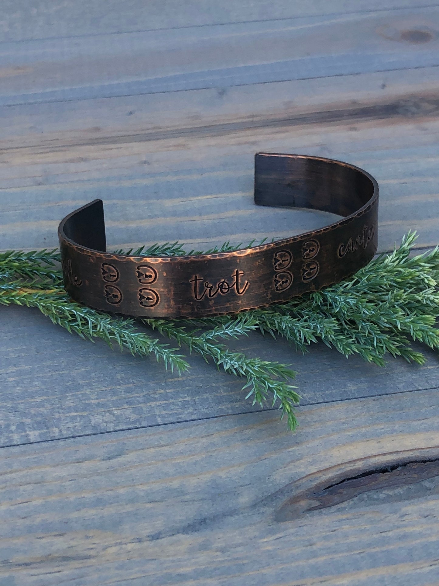 Walk-Trot-Canter Bangle Bracelet, Equestrian Bracelet, Cuff Bracelet for Horse Lover, Dressage, Barrel Racing, Hunter, Jumper Bracelet