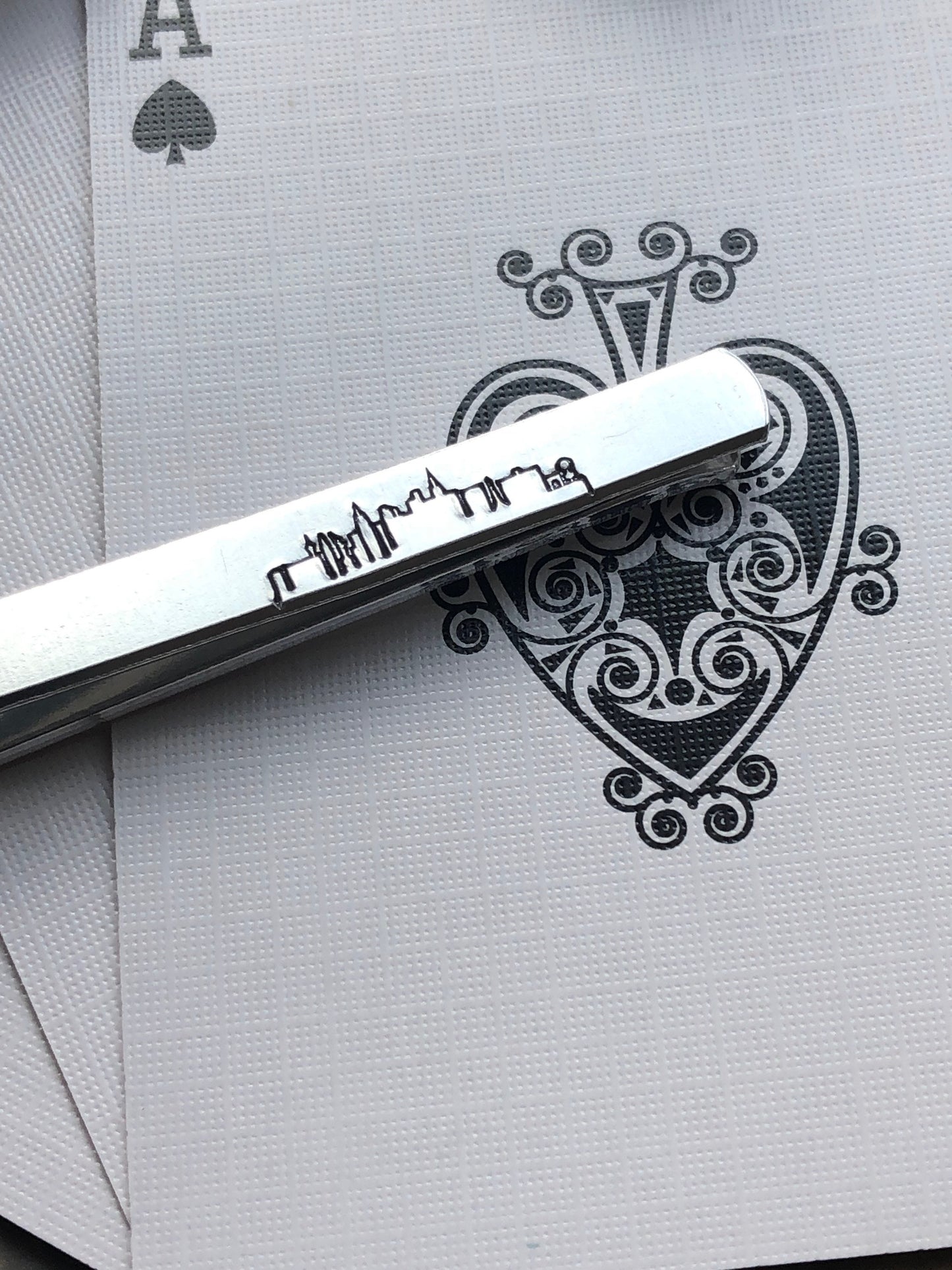 Tie Bar with Skyline of Las Vegas - Sin City Tie Clip - Husband Boyfriend Christmas Gift - Personalized Tie Clip- Tie Tack