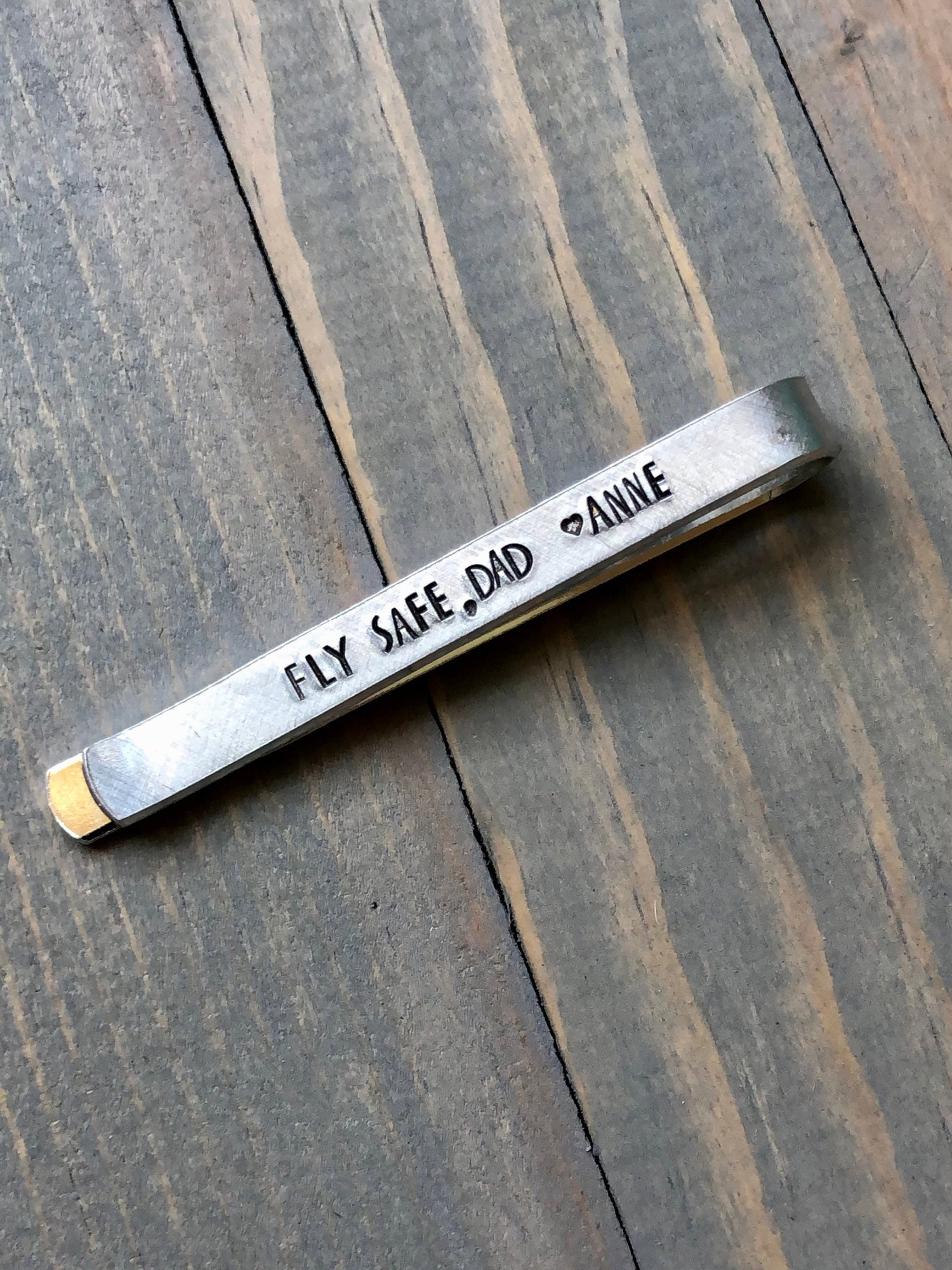 Tie Bar for Pilot - Father's Day Tie Clip-Tie Bar with Airplane - Personalized Tie Clip - Gift for Dad-Tie Tack
