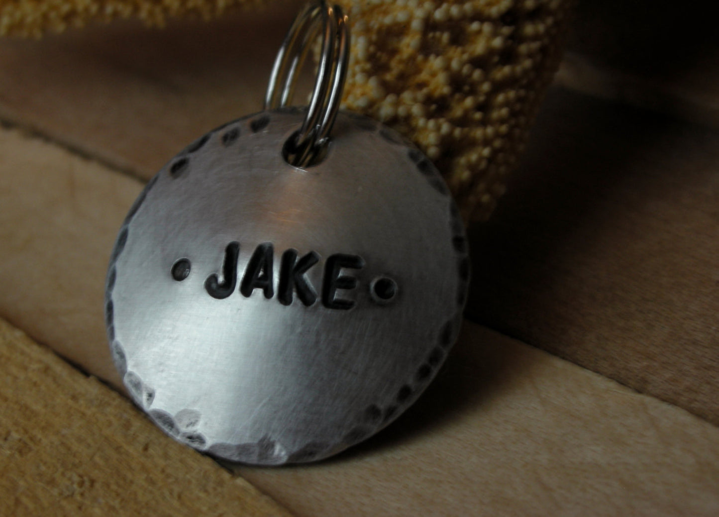 Custom Handstamped Dog/Pet ID Tag-The Jake