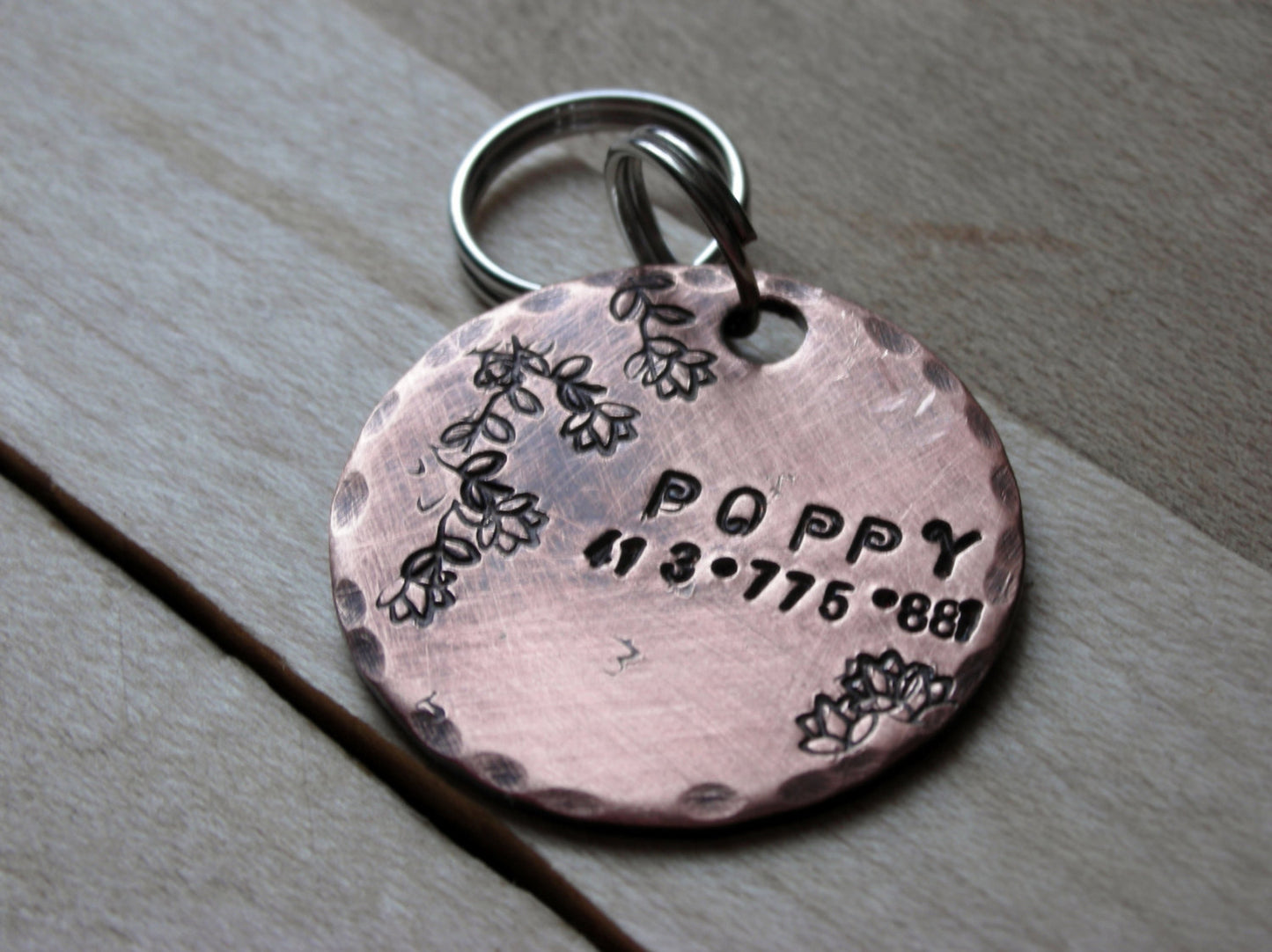 Custom Dog Tag- Pet ID Tag- Cat ID Tag - The Poppy