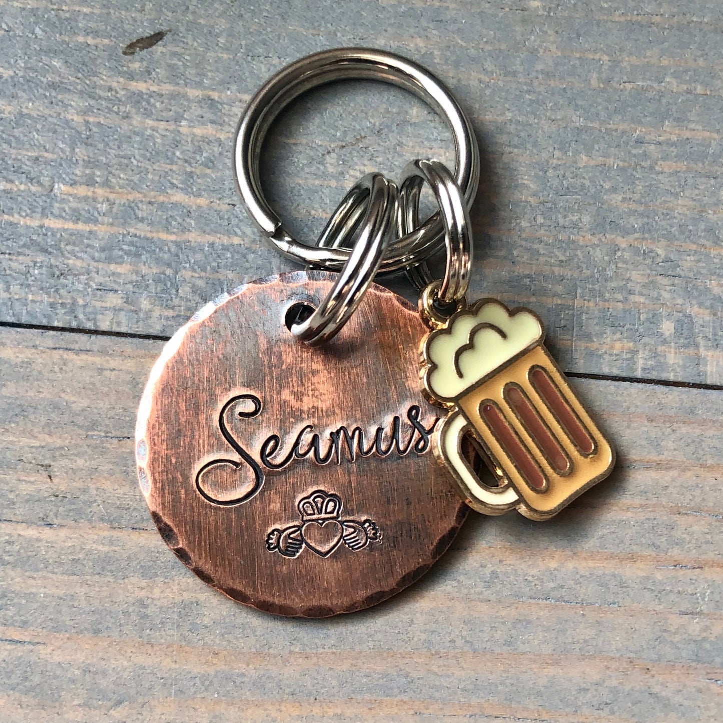 Beer Mug Charm for Dog Tag, Enamel Beer Charm, Mug Shaped Tag, Mug of Beer Tag, Cute Tag, Dog Tag, Pet ID Tag Charm