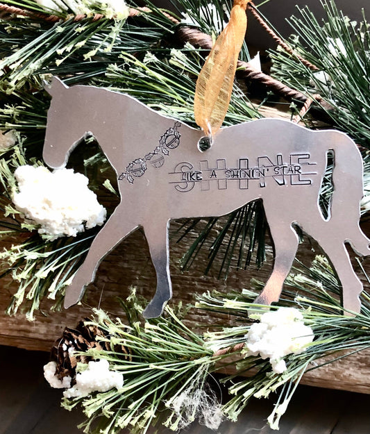 Personalized Horse Ornament, Custom Gift for Equestrian, Horse Lover Gift, Ornament with Barn Name and Registered Name, Christmas Ornament
