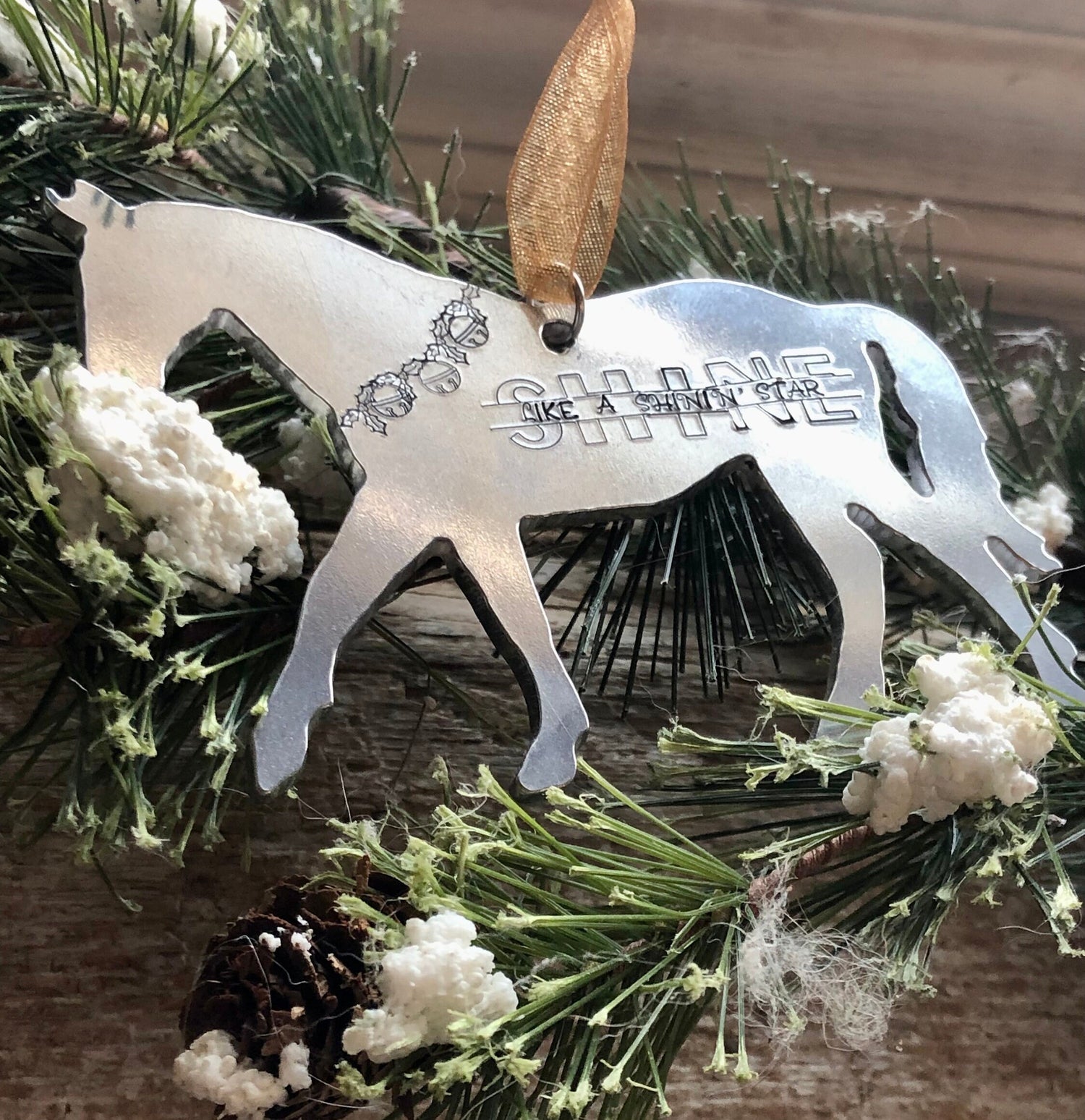 Personalized Horse Ornament, Custom Gift for Equestrian, Horse Lover Gift, Ornament with Barn Name and Registered Name, Christmas Ornament