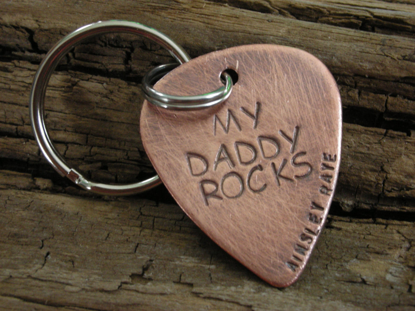 Fathers Day Gift -Classic Guitar Pick Keychain-Father Birthday Gift-Gift for Dad-Music Lover Dad-Guitar Player Dad