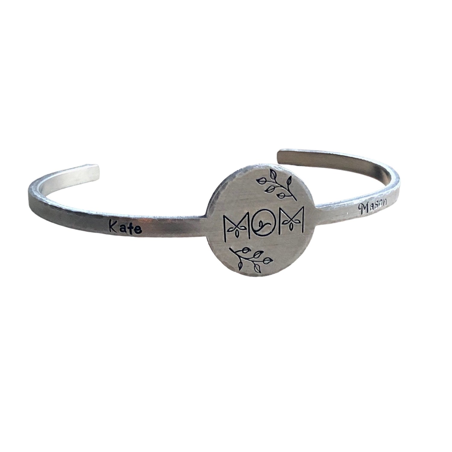 Bracelet for Mom, Mother's Day Gift, Bangle Cuff Bracelet, Gift for Wife, Bracelet with Children's Names, Personalized Bracelet for Grandma