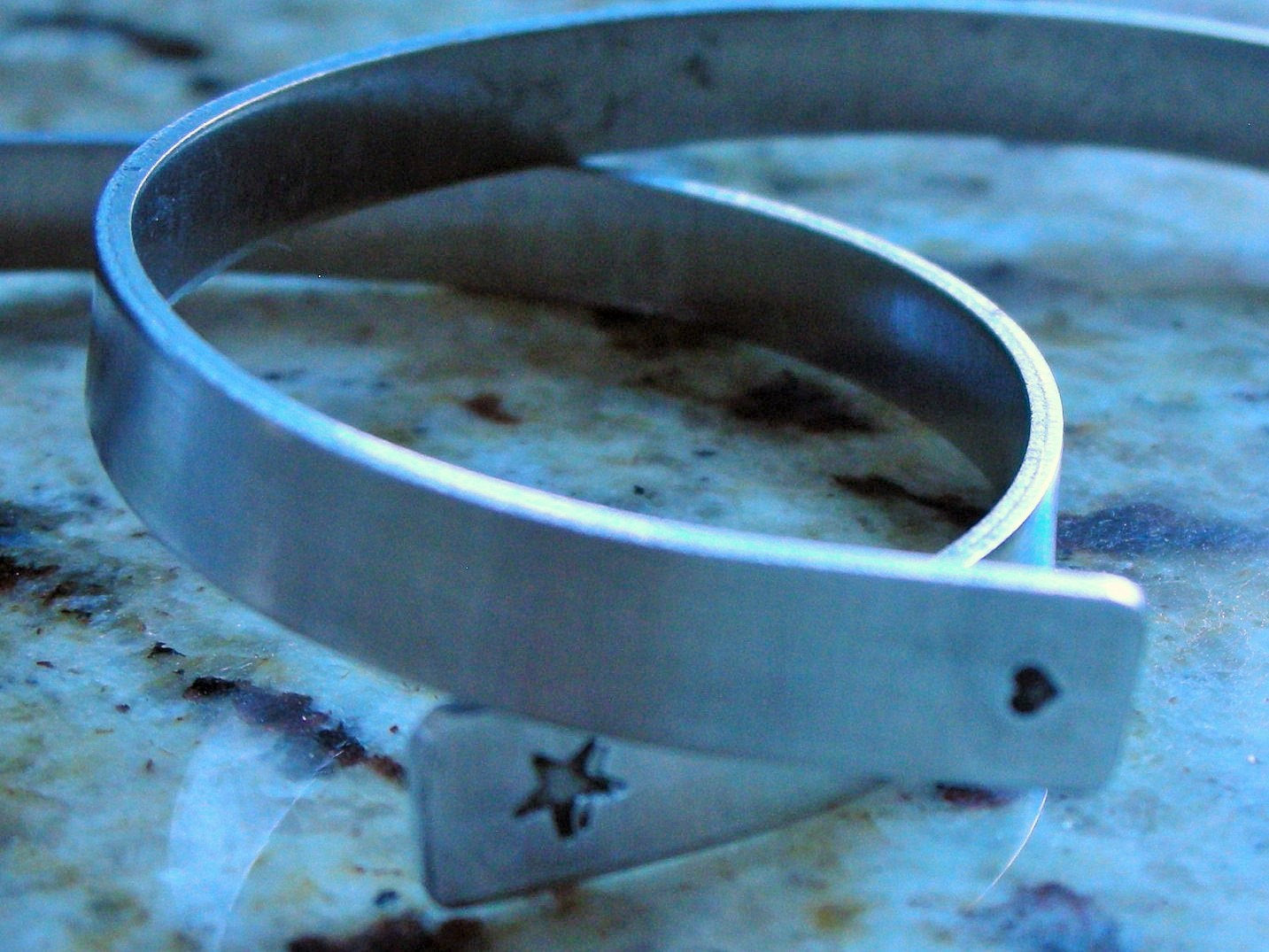 Custom Hand Stamped Stackable Cuff Bracelet-Personalized Bracelet in Copper, Aluminum And Bronze-Stackable Bracelets