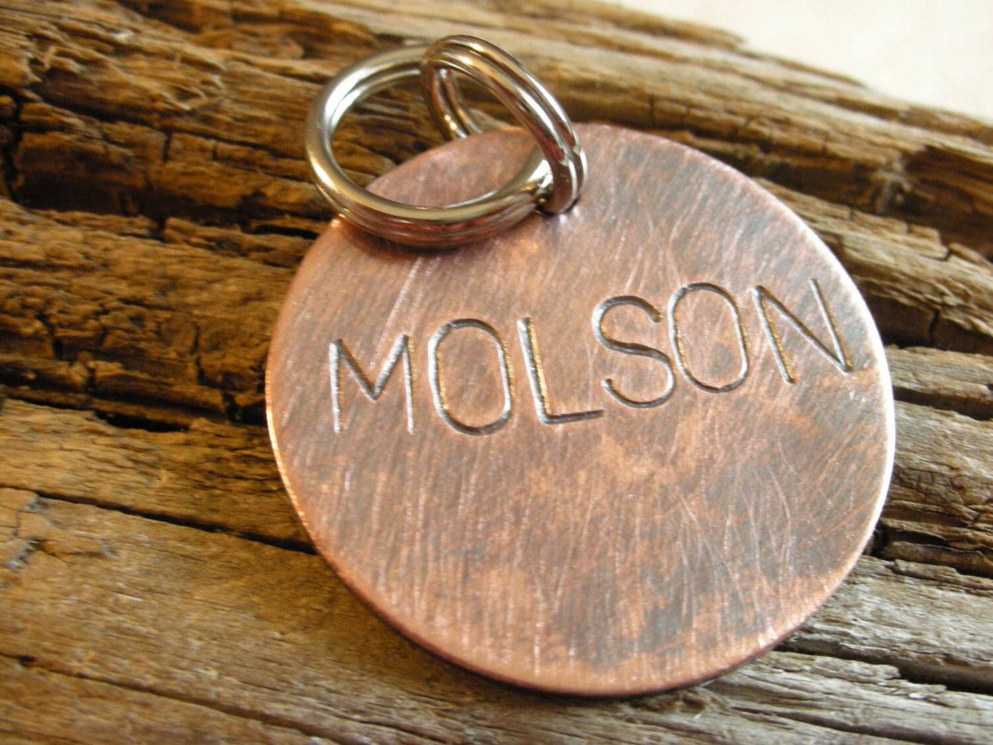 Custom Handstamped Dog/Pet ID Tag-The Molson