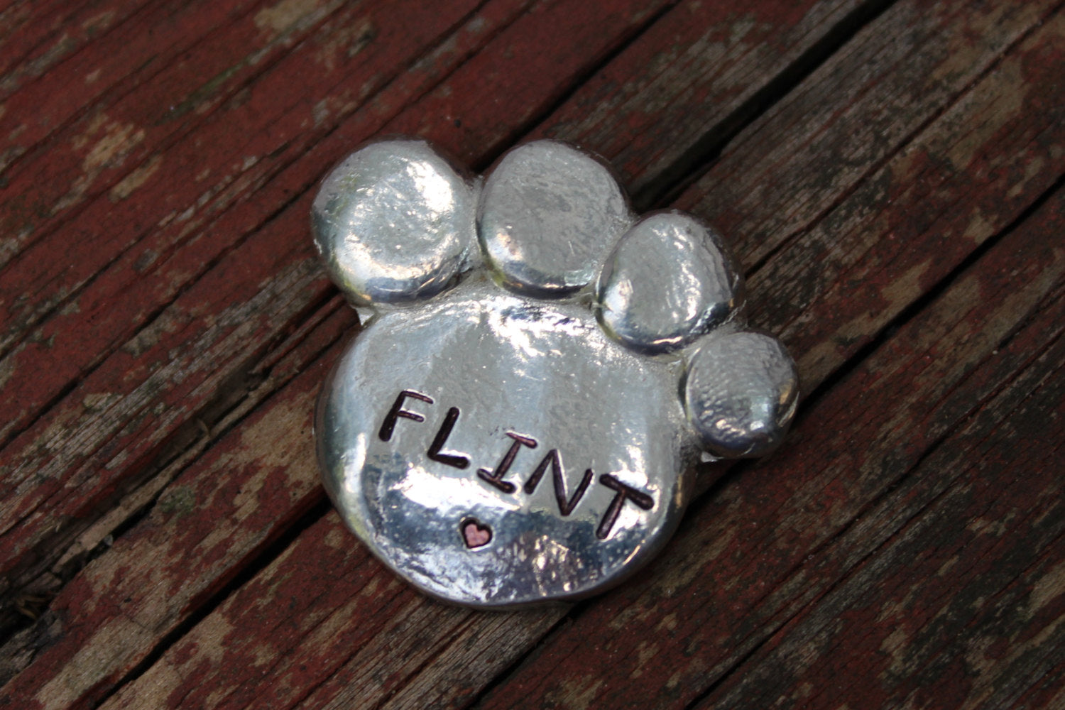 Pet Paw Print Memorial Pocket Pebbles-Dog Memorial-Cat Memorial-Pet Remembrance-Worry Stone-Pewter Paw Print