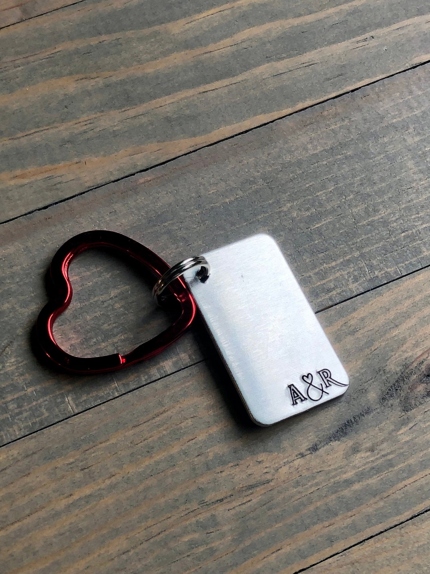 Valentine's Day Gift, Simple Initials Keychain, Gift for Him, Gift for Her, Anniversary, Boyfriend Girlfriend Gift, Birthday Keychain