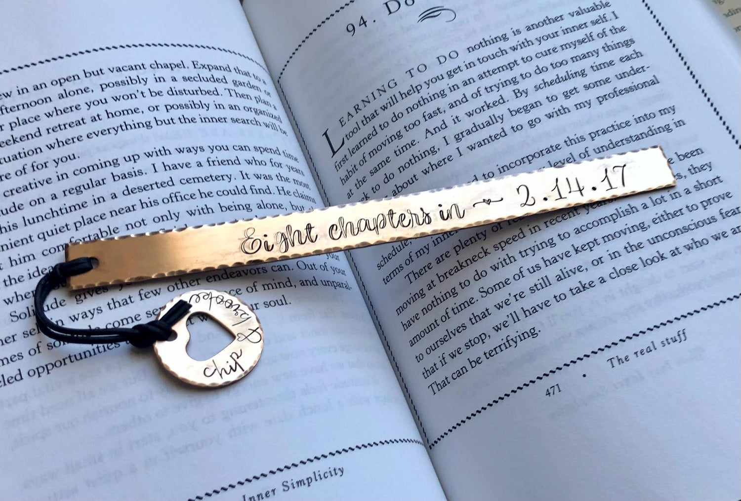Bronze Anniversary Bookmark, Copper for 7th Anniversary, 8th Anniversary Bronze Bookmark, Gift for Book Lover, Personalized Anniversary Gift
