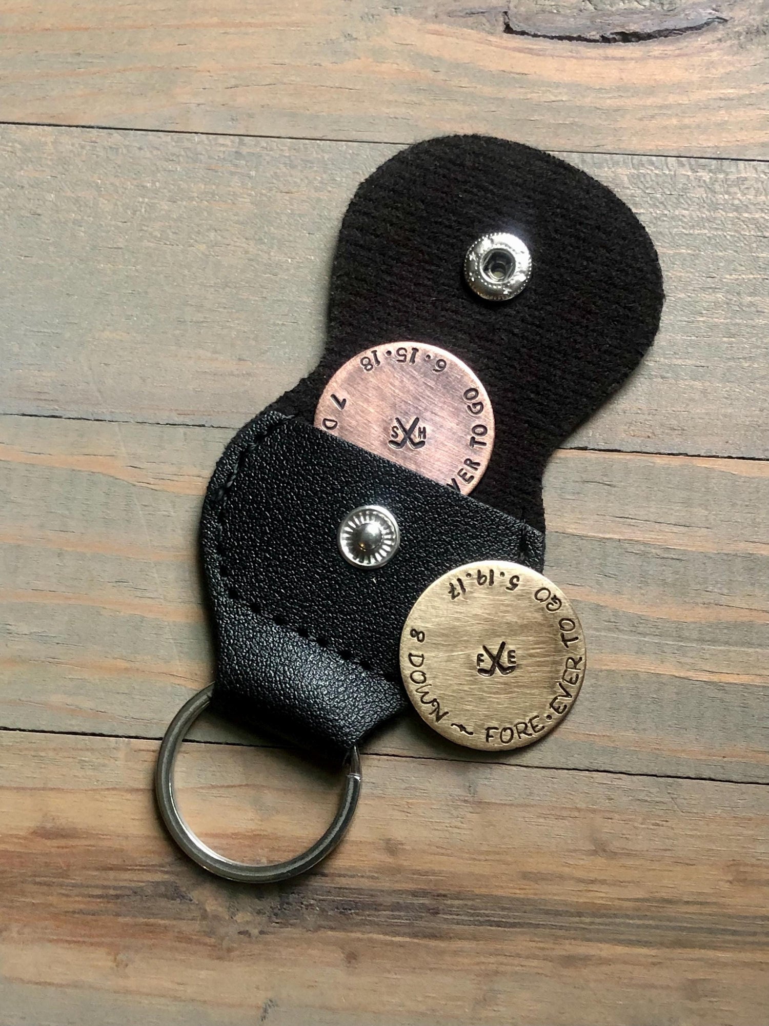 Copper Golf Ball Marker for 7th Anniversary - Bronze Golf Marker for 8th/19th Anniversary - Personalized Gift for Golfer - Custom for Him