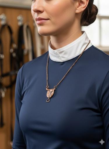 Hunt Seat Saddle Necklace, Personalized English Saddle Pendant, Dressage Gift, Gift for Horse Lovers, Initials, Hunter/Jumper