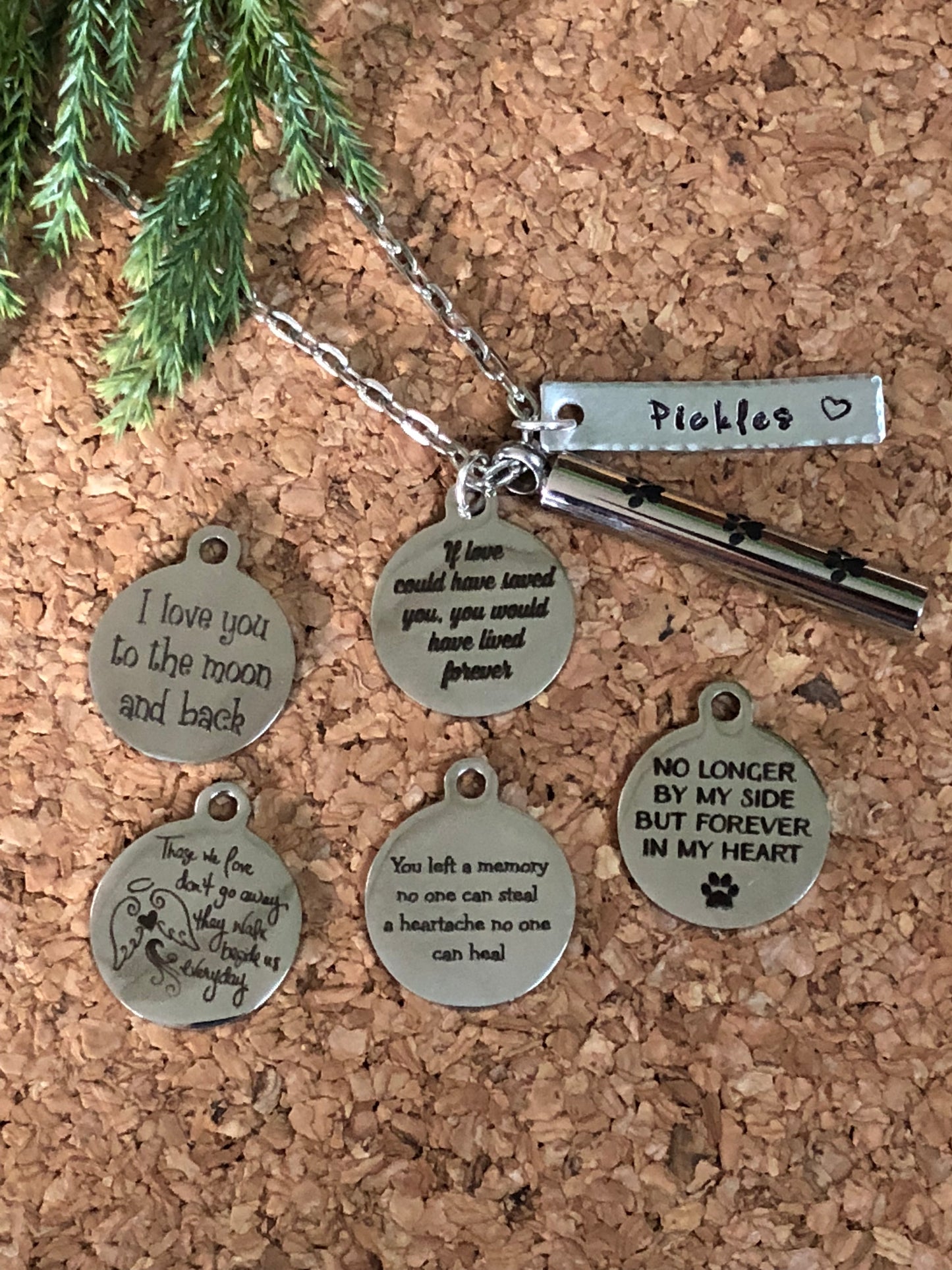 Pawprint Cremation Urn Pendant - Pet Memorial Necklace