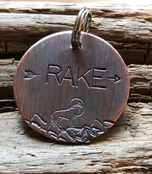 Dog Tag personalized with wolf