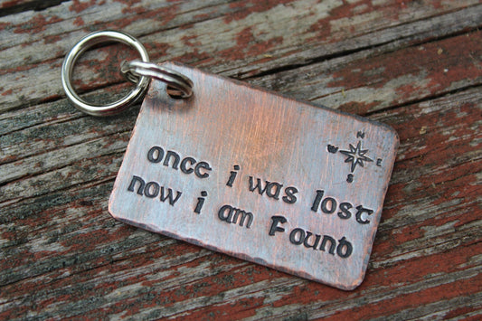 Custom Hand Stamped Dog ID Tag, Personalized Dog Tag, Tag for Large Dog, Copper Dog Tag, Aluminum Pet ID Tag