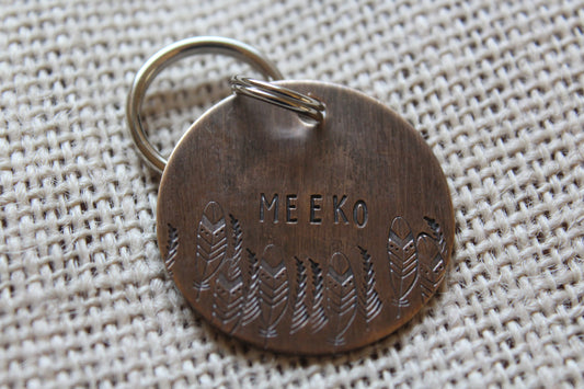 Custom Dog ID Tag-Our Tribe Handstamped Pet Tag- Tag for Medium Dog-Personalized Dog ID Tag-Pet Tag-Dog Tag-Tag for puppy