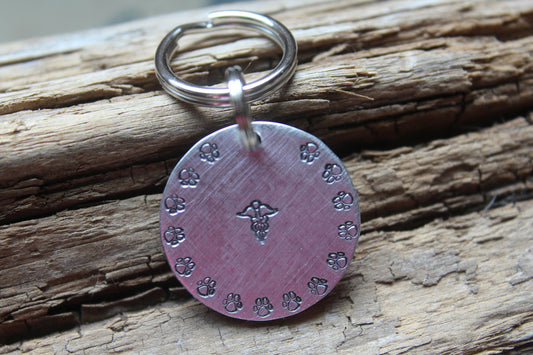 Custom Dog ID Tag-Medical Alert Tag for Dogs-Medical Alert Tag for Pets-Allergy Warning-Hand Stamped Dog Tag