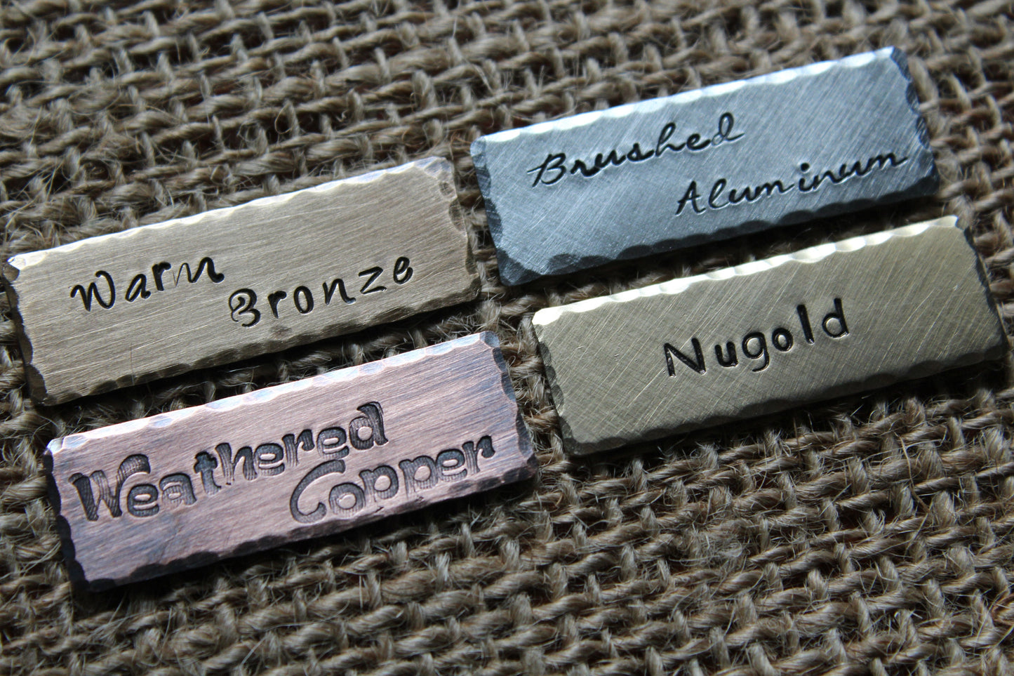 Dog Bone Tag - Hand Stamped Pet ID Tag - Personalized Dog Tag - Dog Collar Tag - Engraved Dog Tag - Bronze Dog Tag