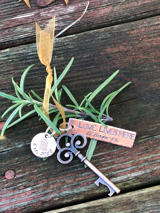 New Home Christmas Ornament - First Christmas Key Ornament - House Warmng Gift - Key Christmas Ornament