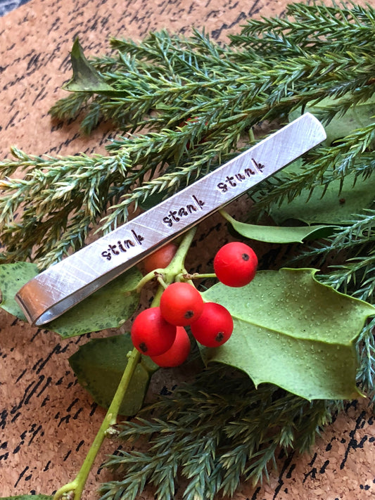 Christmas Gift Tie Clip, Holiday Party Tie Bar, Christmas Tie Bar, Merry Christmas Tie Clip, Grinch Themed Tie Bar, Stink Stank Stunk, Gift
