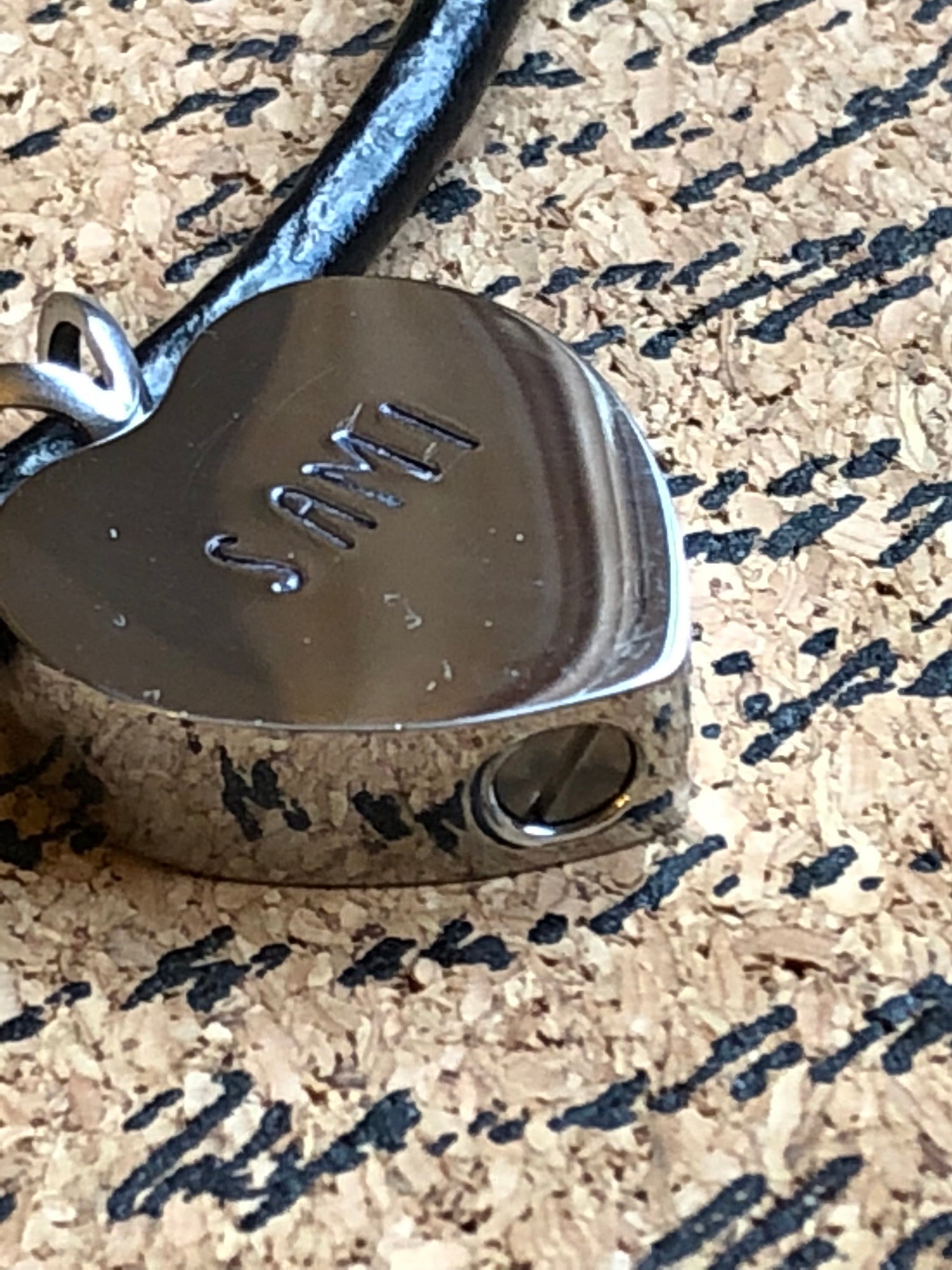 Cremation pet memorial pendant, pet urn, ashes necklace, loss of pet hand stamped necklace, dog urn, cat urn, pet remembrance jewelry