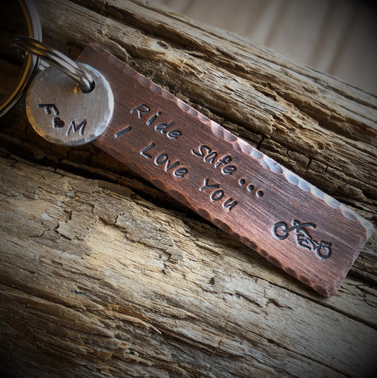 Ride Safe I Love You - Ride Safe I Need You - Motorcycle Keychain - Biker Keychain - Harley Keychain - Gift for Biker Boyfriend