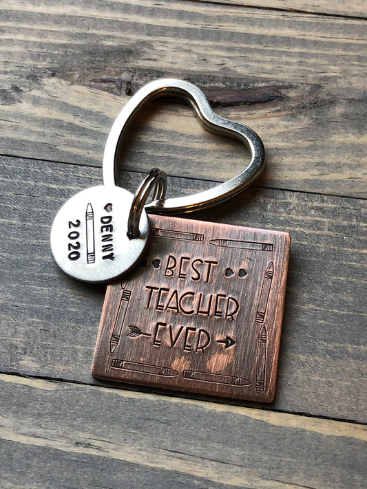 Gift for Teacher, Teacher Gift, Teacher Keychain, teacher gift under 20, best teacher ever, preschool teacher gift, end of school gift