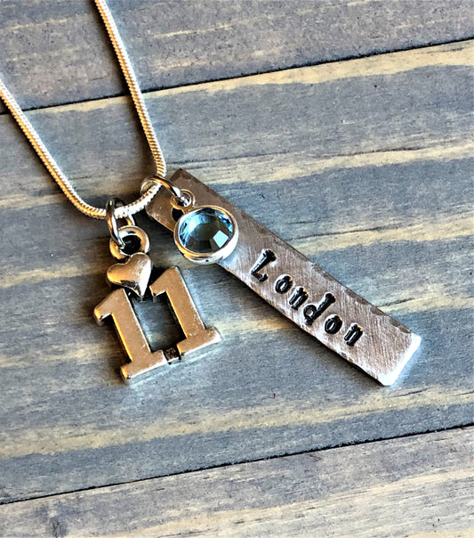 11th Birthday Necklace, Gift for Girl, Personalized Necklace, Birthstone Necklace, Gift for Girl's 11th birday, Turning 11, Add a Charm