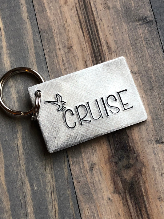 Name Tag for Dog, Hand Stamped Pet ID, Nautical Dog Tag, Dog Tag with Seagull, Coastal Dog Tag