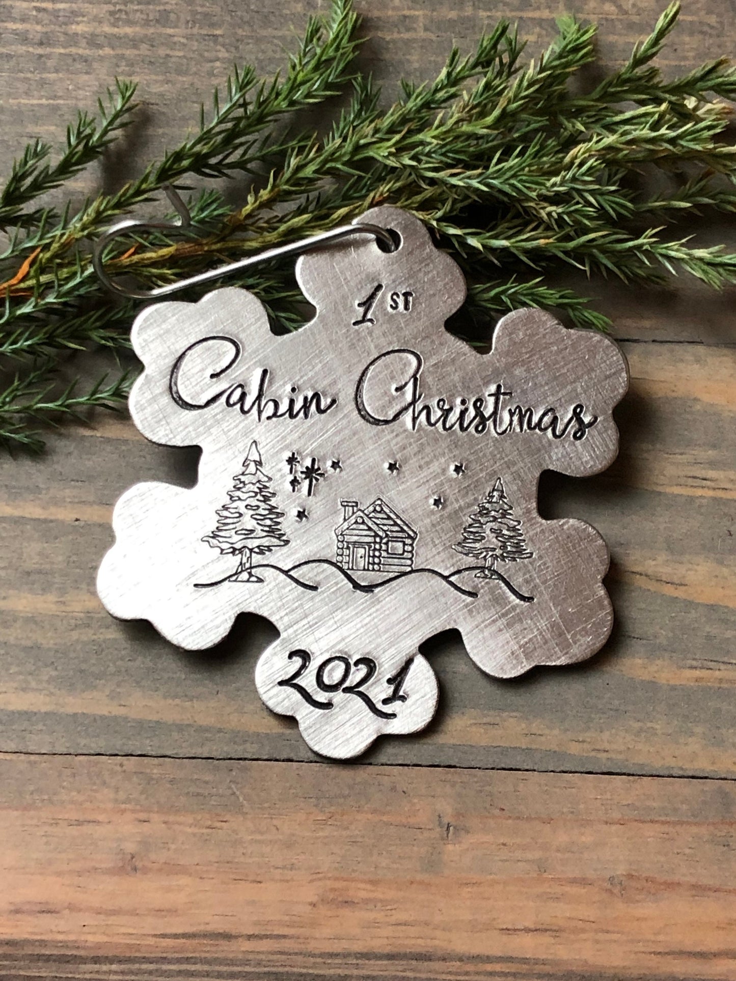 First Cabin Christmas, 1st Cabin Christmas, Ornament for Second Home, New Home Gift, Cottage Ornament, Christmas Ornament for New Home