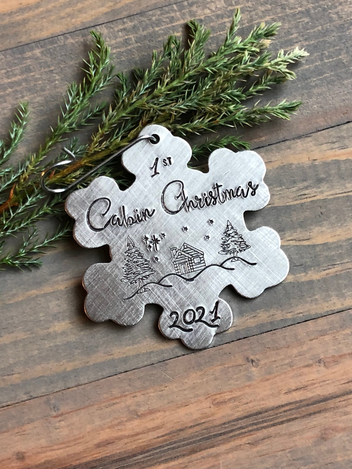 First Cabin Christmas, 1st Cabin Christmas, Ornament for Second Home, New Home Gift, Cottage Ornament, Christmas Ornament for New Home