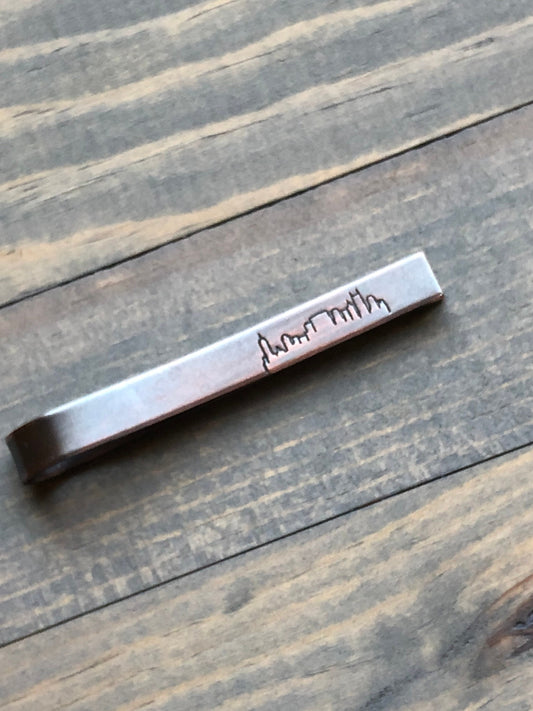 Tie Bar with Skyline of Nashville - Nashville Tie Clip - Husband Boyfriend Christmas Gift - Personalized Tie Clip - Tie Tack