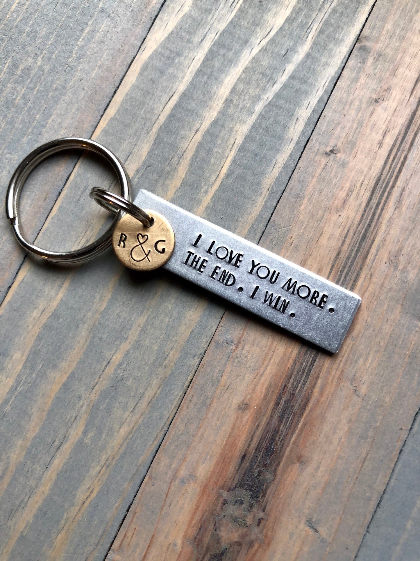 Valentine's Day Gift, I Love You More, Gift for Him, Gift for Her, Anniversary, The End I Win, Boyfriend Girlfriend Gift, Birthday Keychain