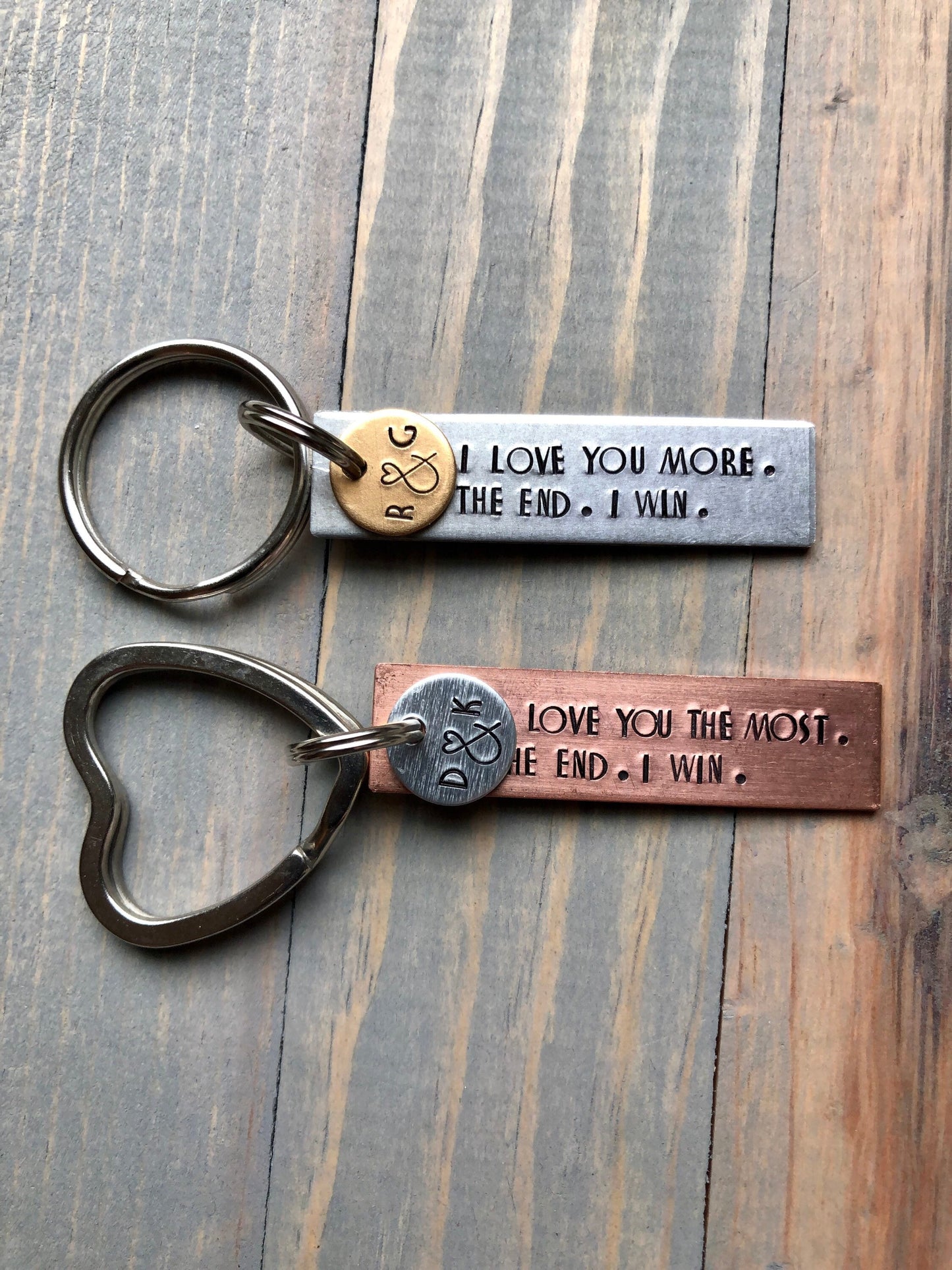 Valentine's Day Gift, I Love You More, Gift for Him, Gift for Her, Anniversary, The End I Win, Boyfriend Girlfriend Gift, Birthday Keychain