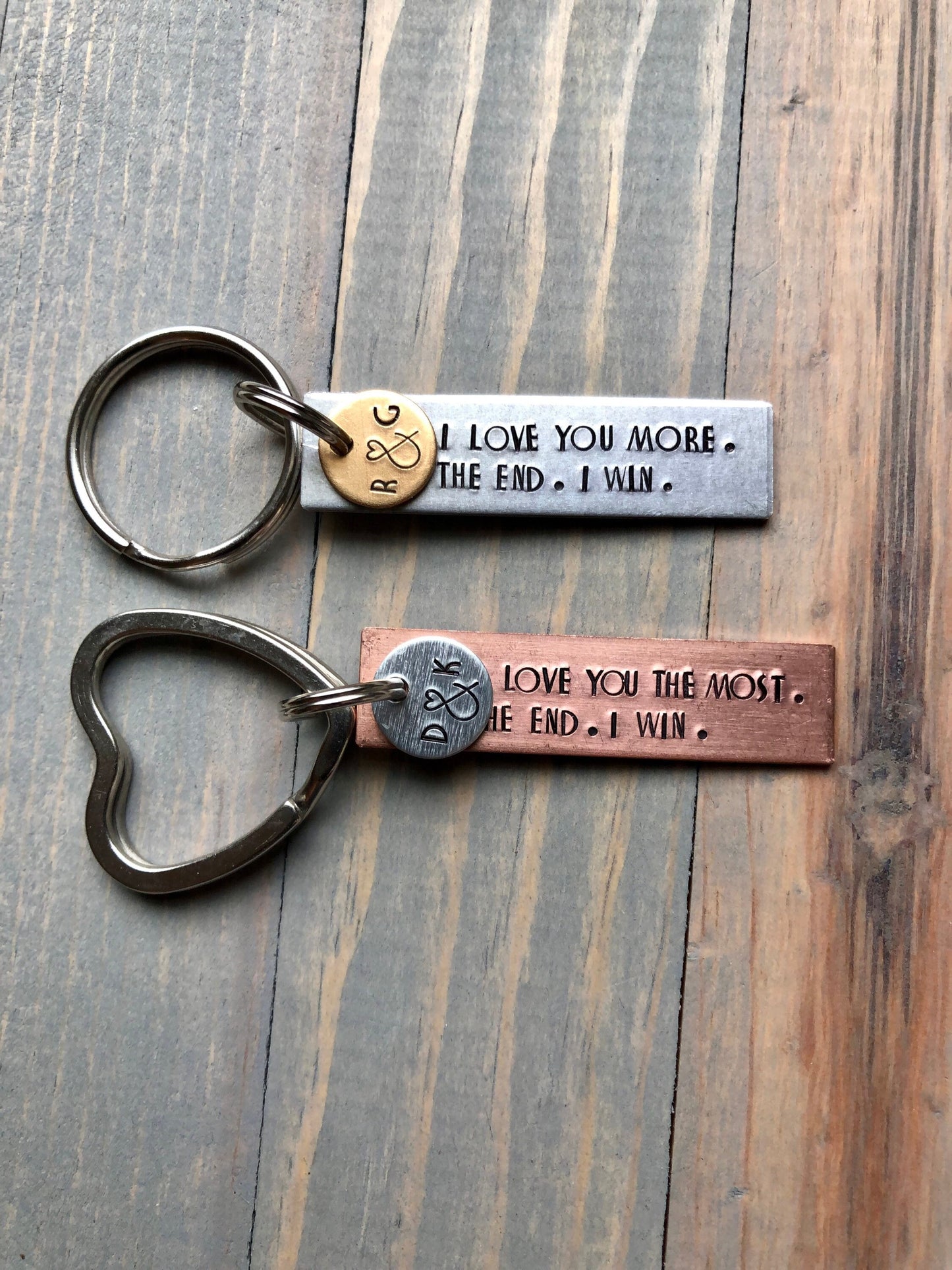 Valentine's Day Gift, I Love You More, Gift for Him, Gift for Her, Anniversary, The End I Win, Boyfriend Girlfriend Gift, Birthday Keychain