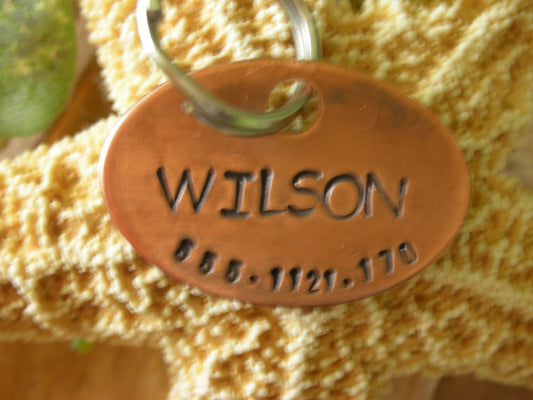 Copper Pet ID Tag - The Wilson