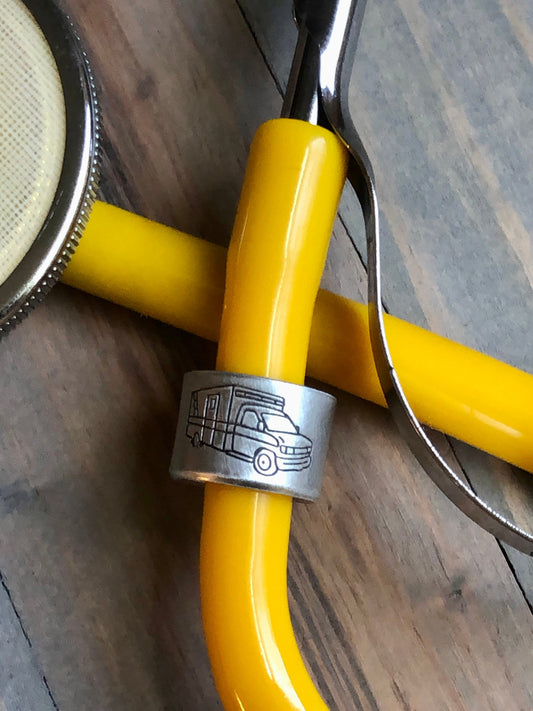 Stethoscope ID Tag - Personalized Charm for Stethoscope - Gift for First Responder - Gift for Doctor - EMT Gift - Ambulance