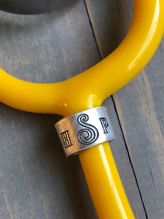 Stethoscope ID Tag with Monogram - Personalized Charm for Stethoscope-Gift for Nurse - Gift for Doctor - Nursing Student Graduate - Initials