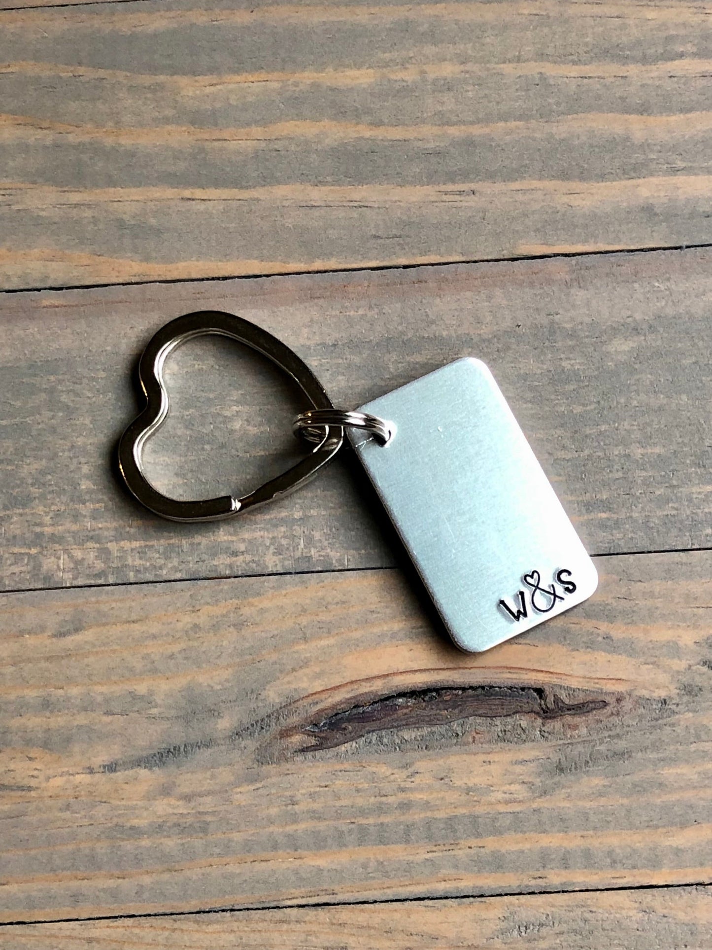 Valentine's Day Gift, Simple Initials Keychain, Gift for Him, Gift for Her, Anniversary, Boyfriend Girlfriend Gift, Birthday Keychain